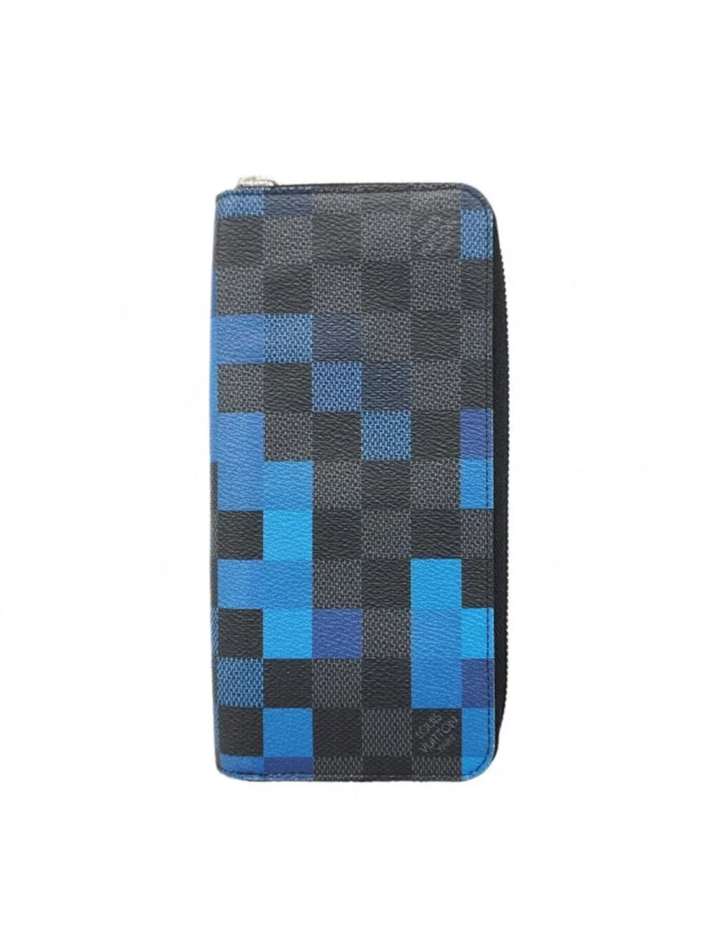 Louis Vuitton Wallet Damier Graphite Zippy Walletvertical Black Blue